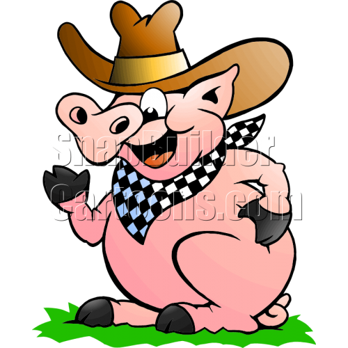 BBQ Pig with Hat & Scarf