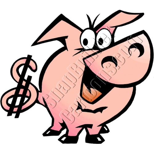 Pig with Dollar Sign Tail