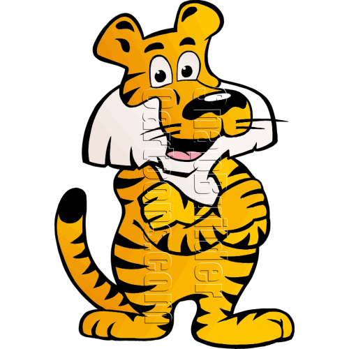 Tiger Standing with Paws Crossed