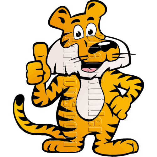 Tiger Standing with Thumb Up