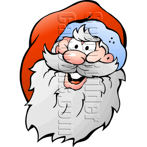 Christmas Santa Head Mascot