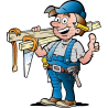 Carpenter Handyman with Carpentry Tools