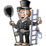 Chimney Sweeper with Cleaning Tools