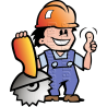 Mechanic Man with Saw & Hard Hat